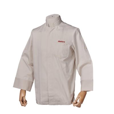 China restaurant & Beige High Quality Custom Size Long Sleeve Jacket Uniform Bar Wear Chef Coats for sale