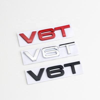 China Custom Car Decoration Sticker V6 V8 Pattern Metal Letter Car Badge Emblem for sale