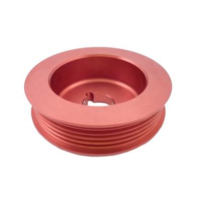 China Motorsports Precise CNC Machining Aluminum Lightweight V Belt Crank Pulley for sale