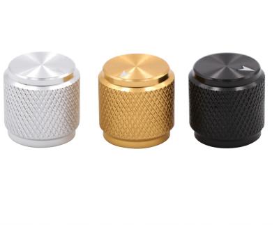 China OEM Customized High Quality Black Anodized Knurled Knobs , Aluminum Knobs For Potentiometers for sale