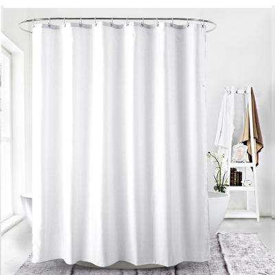 China HECION Factory Sale Free Sample Polyester Sustainable Heavyweight 3D Printing Brand Luxury Shower Curtain With C Hook Bath Shower Curtain for sale