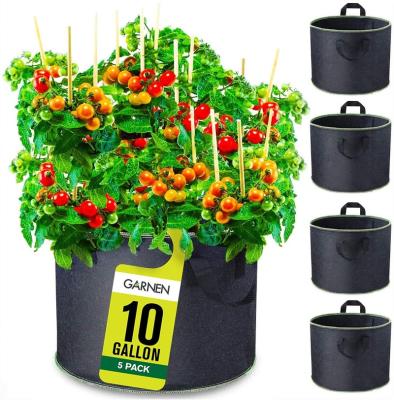 China HECION Eco-friendly Non Woven Garden Grow Bags With Handles Potato Tomato Grow Sack Plant Bag For Outdoor And Indoor Planting for sale