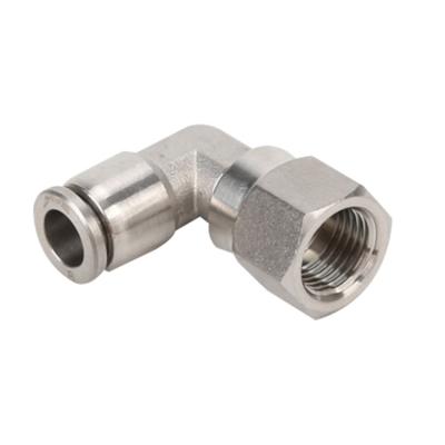 China Automatic Control Stainless Steel Wire Right Angle Internal Quick Connector Pneumatic Fittings for sale