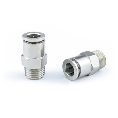 China Building Material Stores Stainless Steel Pneumatic Push In Pneumatic Quick Coupling Air Connector Hose Quick Coupling for sale