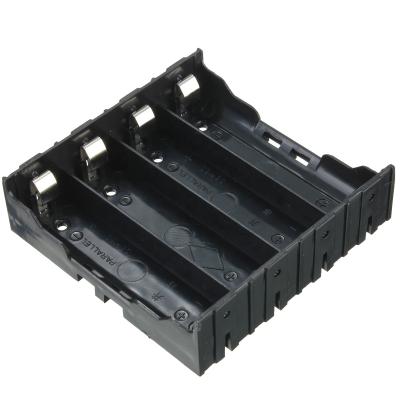 China ABS Plastic 4 Slots 18650 Battery Storage Box DIY Battery Clip Holder 4X Container With Pin for sale