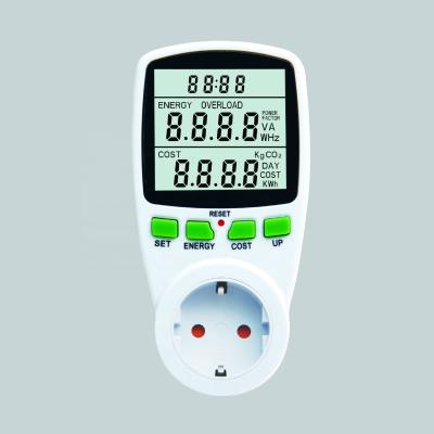 China EU Plug Commercial Power Meter Electric Energy Saving Meter Wireless Watt Consumption Monitor Analyzer for sale