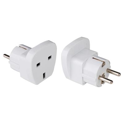 China Commercial UK to EU Universal Travel Adapter Plug Wall Electrical Socket for Travel Converter to France, Germany, Spain, Russia for sale