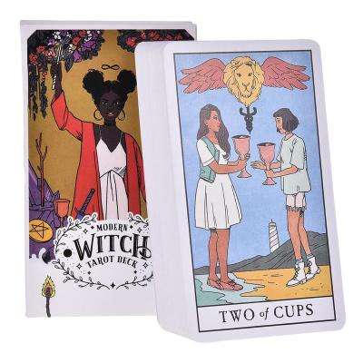 China Hot Selling English Holiday Party Modern Family Poker Tarot Witch Oracle Card Game Solitaire Board Game Paper Set for sale