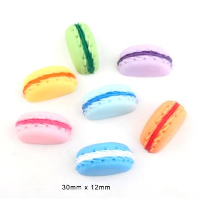 China Europe hot sale resin craft semi donut design to simulate food flat resin cabochon for sale