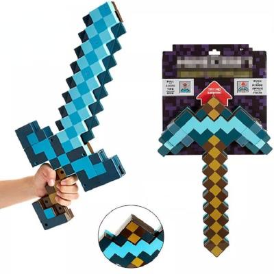 China 3D MODEL Hot Sale Movable Foam Mine Craft Diamond Sword Pickaxe Toy Doll Safety Eva Role Playing Series For Children for sale