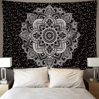 China Mandala Tapestry Wall Mount Mandala Tapestry Traditional Black Hippie Tapestry Home Decor for sale