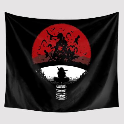 China home & Hot Selling Naruto Tapestry Garden Tapestry Cartoon Itachi Photo Wall Tapestry Bedroom Bedside Decoration Polyester Tapestry for sale