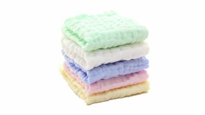 China QUICK DRY Absorbent Newborn Baby Muslin Face Cloth Towel 12x12 Inches Super Soft Baby Cotton Muslin Washcloths For Sensitive Skin 5pack for sale