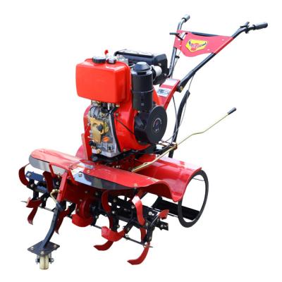 China Easy Operation Four-wheel Drive Diesel Engine Mini Tiller 85 KG Cultivator for Farming for sale