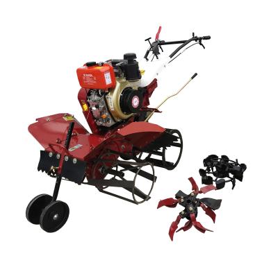 China 178F diesel engine mini power tiller cultivator for farm working width adjustable to 85cm for sale