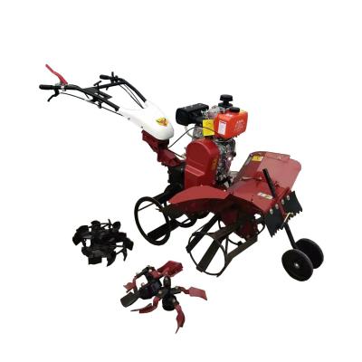 China Improved 178F Diesel Engine Four-Wheel Drive Mini Power Tiller Cultivator for Farming for sale