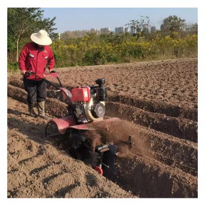 China 186F Diesel Engine Four-Wheel Drive Mini Power Tiller Cultivator for Farming Equipment for sale