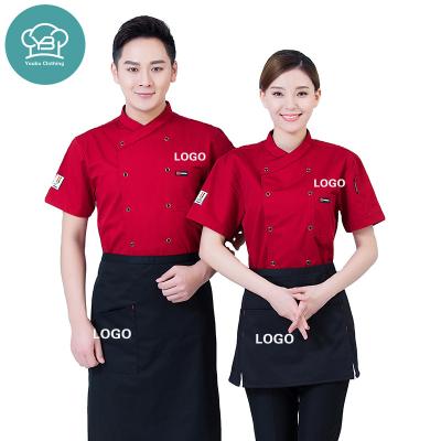 China restaurant & bar restaurant & Bar Chef Coat Uniform Made in Myanmar Cheap Price Customized Pantone Flame Retardant Cotton White Plain Waterproof Kitchen Unisex OEM for sale