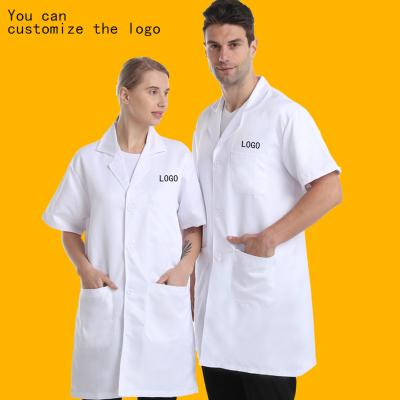 China Custom Logo Hospital Long Sleeve Doctor Coat White Hospital Lab Hospital Uniform Nurse Dress for sale