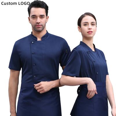 China restaurant & bar restaurant & Breathable Short Classic Design Bar Restaurant Chef Hotel Chef Uniform Jacket for sale