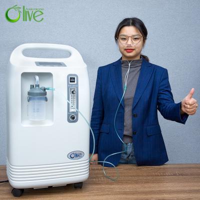 China 24/7/h Olive Best Continuous Flow and Efficient Oxygen Generator Medical Portable Oxygen Concentrator 10l 5l Household Oxygen Concentrator for Hospital for sale