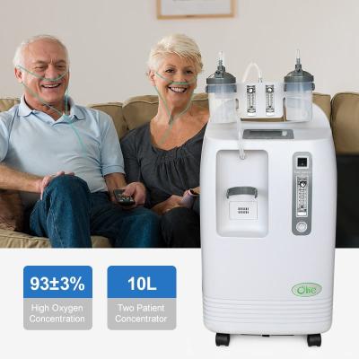 China Olive Cheap Portable Oxygen Generator Dual 10 Liter Medical Oxygen Concentrator 5l 10l Oxygen Concentrator With CE Olv-10s for sale