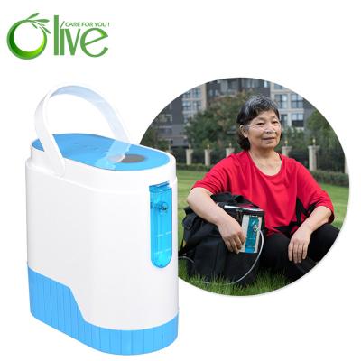 China Olive Most Economical Portable Oxygen Concentrator Light Therapy Machine Low Noise Portable Oxygen Producer With Anion Function for sale