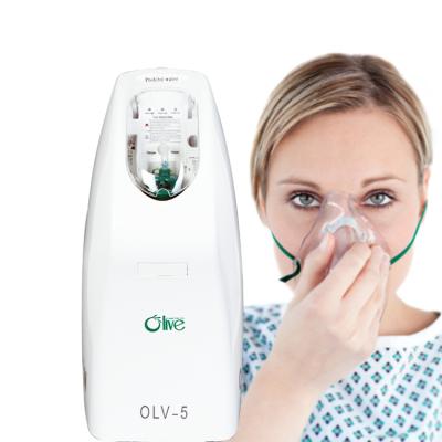 China 24/7 /h Continuous Flow Factory Directly Sell 5 Liter Olive Oxygen Concentrator For Hospitals for sale