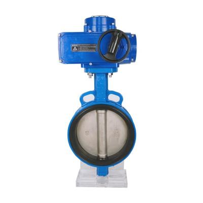 China General Electric Actuator 90 Degree With Hand Wheel DN 80 Stainless Steel Butterfly Valve Price List for sale