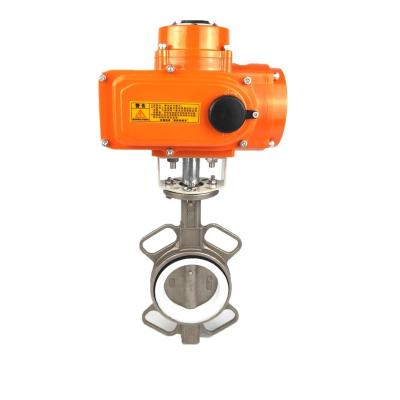 China AC220V General Standard Electric Actuator Splint Butterfly Valve for sale