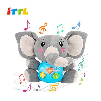 China High Quality Sound And Light Weight Cartoon Elephant Plush Toy With Battery 18.50*11.20*23.80CM for sale