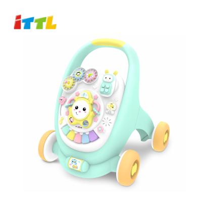 China Special Sale Multi Function Baby Push Cart Plastic Learning Walker With Music 42.50*17.50*54CM for sale