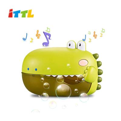 China Plastic Water Bubble Toys Summer Dinosaur Automatic Soap Water Bubble Machine For Kids for sale