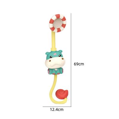 China Waterfall Flower Waterfall Shower Head Tool ITTL Water Hippo Shape Baby Bath Tube Automatic Head Animal Bath Spray Toys for sale