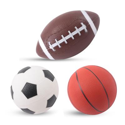 China Wholesale Toy On Sale Sports 3 Pieces Rugby Football Baby Game Kit Soft Toy Ball Basketball for sale