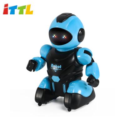 China Interactive Mobile Robot Kids Mini Robot Toys Mini Rc Smart Robot With Sound Light for sale