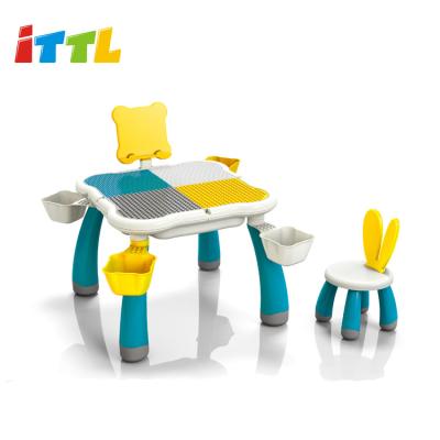 China Educational DIY ITTL TOY Building Block Table Toys With Chair for sale