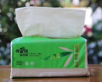 China 100% Soft Comfy Virgin Pulp Facial Tissue Bamboo Soft Wholesale Tissue Paper for sale