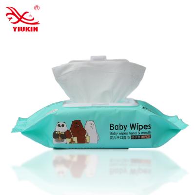 China Chinese Manufacturer Disposable Spunlace Cleaning Wet Wipes For Babies Skin Care for sale