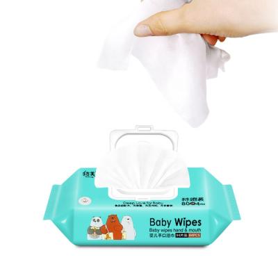 China Baby Wet Soft Wet Cloths Innovative Baby Wipes Large Private Label Biodegradable Baby Wet Cloths for sale