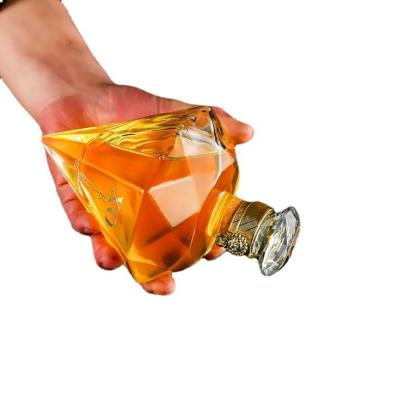 China Beverage Manufacturer Supply Foreign Special Shaped Bottle Glass Wine Bottle Empty Fruit Glass Bottle for sale