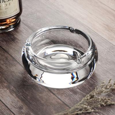 China Creative European Europe style crystal glass ashtray can be customized logo pattern cigar ashtray for sale