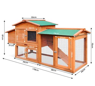 China Eco-Friendly Windproof Pet Supplies Farm Poultry Equipment Cage Chicken House Wooden Hutch Cage For Sale for sale