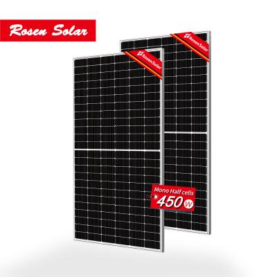 China EVA / POE OEM Mono Solar Photovoltaic Panel 10kw 450w 500w 550w Half Cut Cell Solar Panels for sale