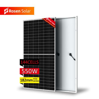 China System Projects PERC Half Cut Cell Solar Panels 450w 550w 600w 700w Monocrystalline Solar Module for sale