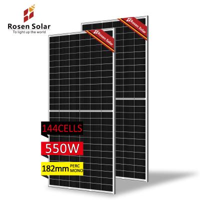 China Solar Power System Projects House 550w Solar Panel Half Panel Solar Power Cells Solar Panel Price for sale