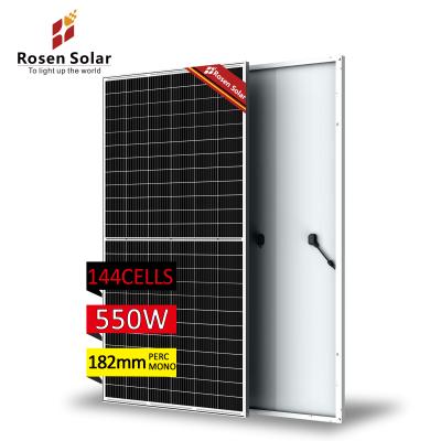 China Monocrystalline solar panel 530w 540 535w 545w solar panel 550w solar power cell half back system projects for sale