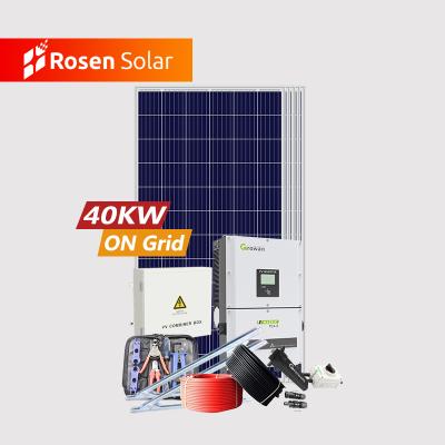 China Best Price Commercial Home 10kw 20kw 30kw 40kw 50kw Grid Tie On-Grid Solar Power System for sale