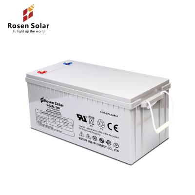 China Solar system ; Storage ; Solar Gel 12V Vrla Gel Telecom Battery 12v 200ah Long Cycle Life Rechargeable Deep Battery 12v Storage Battery for sale