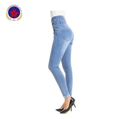 China Women Sustainable Skinny Jeans High-elastic Slim Fit Denim Pants for sale